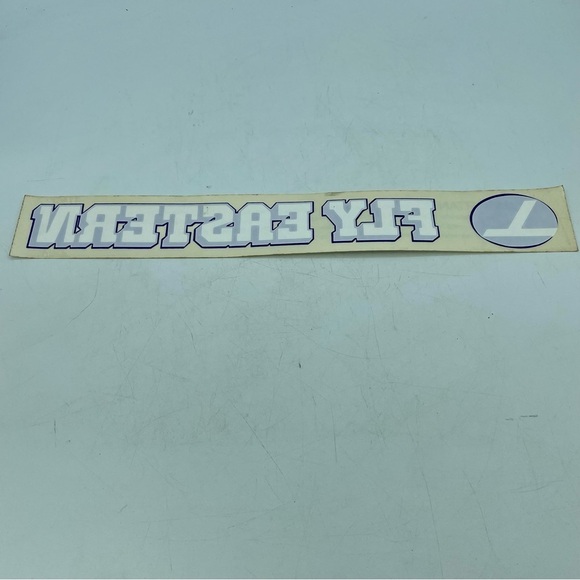 Eastern Airlines Vintage WINDOW DECAL Sticker “Fly Eastern” Blue White 13.5” - Picture 1 of 7